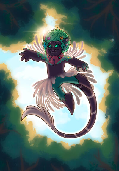BG + Character + lighting and shading